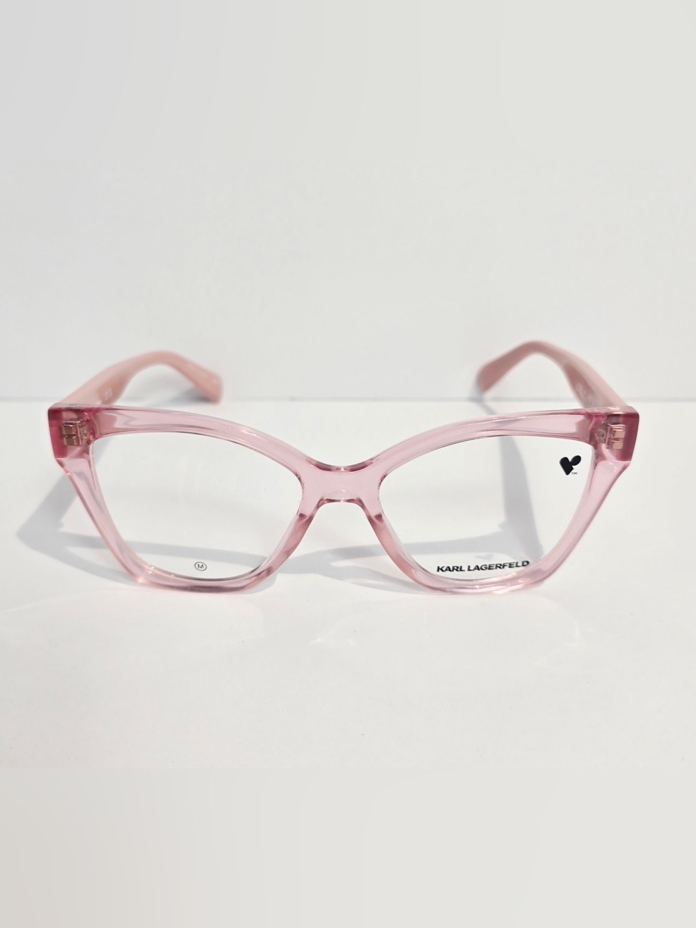 Karl Lagerfeld Translucent Blush Pink Cat Eye Eyeglass Frames
